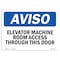 Signmission OSHA Notice Sign, NOTICE Elevator Machine Room, 10in X 7in Decal, 10" W, 7" H, Landscape OS-NS-D-710-L-15576 - alternate 1